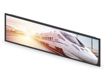 49.5寸, 55寸1/2切割条形屏, 1920x540, 500亮度, 51pins, LVDS接口, 主要用于轨道交通, 银行, 柜台, 货架, 标签切割条形屏.