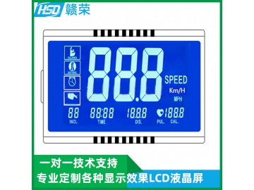 120*80HTN段码型液晶屏 厂定制显示屏, 跑步机显示屏, 运动器械液晶屏, 笔段式液晶屏, 段码屏, 单色屏