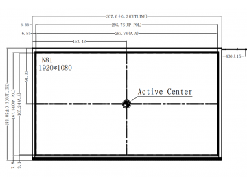 京东方BOE13.3寸 1920x1080分辨率 800亮度 EDP接口30PIN