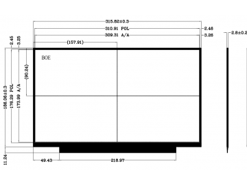 京东方BOE14寸1920x1080 220亮度 EDP接口30PIN 45%NTSC NV140FHM-N49