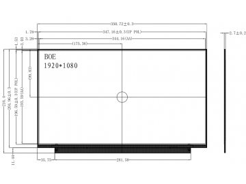 京东方BOE 15.6寸 1920x1080 300亮度 30pin EDP接口 45%NTSC QV156FHB-N81