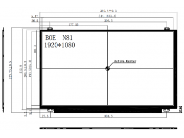 京东方BOE 15.6寸 1920x1080 250亮度 30pin EDP接口 72%NTSC QV156FHB-N81