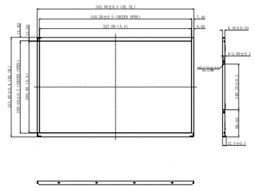 京东方BOE 23.8寸 3840x2160分辨率 600亮度 30pin EDP接口 高亮液晶屏GV238QUB-N12