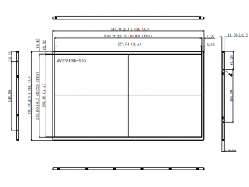 京东方BOE23.8寸1920x1080分辨率 1000亮度 LVDS接口30PIN 高亮液晶屏MV238FHB-N30