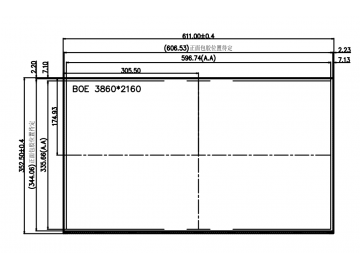 京东方BOE 27寸3840x2160 EDP接口30PIN 95% NTSC 350亮度 MV270QUB-N50