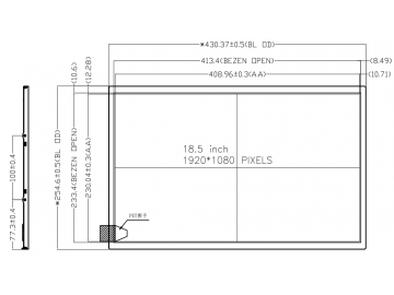 京东方BOE18.5英寸1920x1080分辨率 LVDS接口30PIN 500亮度 QV185FHB-N82