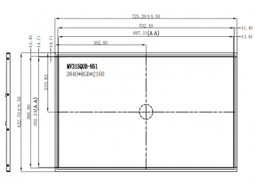 京东方BOE31.5寸3840x2160 EDP接口30PIN 1000亮度 高亮液晶屏 MV315QUB-N51