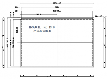 京东方BOE31.5寸1920x1080 LVDS接口51PIN 500亮度 HV320FHB-F40-49P0
