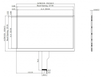 10.1寸1280*720；亮度(cd/㎡) 800；工作温度：-30℃~80℃；接口 LVDS