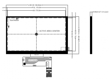 8寸1280*720；亮度(cd/㎡) 900；工作温度：-30℃~85℃；接口 30P LVDS