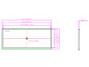 10.25 inch, 50P LVDS, 800nits, 1920*720, -40~90