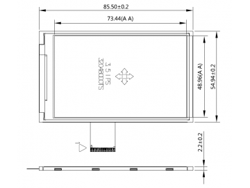 3.5寸, IPS , 320*480, 500nits, -20~70, 45P TTL