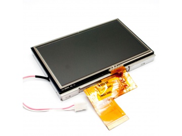 4.3寸电阻触摸高亮液晶模组, 4.3寸 TFT LCD with RTP, 480x272, 1400nits, 40pins TTL