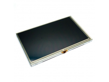 7.0寸电阻触摸液晶模组, 7.0寸 TFT LCD with RTP, 800x480, 240nits, 40pins TTL, 15:9