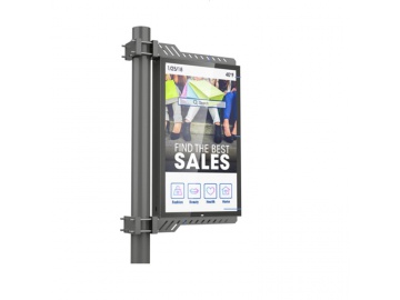 55寸LCD灯杆屏 3500亮度 单双面灯杆广告机 轻薄设计质保三年