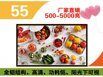 55寸高亮液晶屏 1920*1080 IPS液晶屏 4500亮度 51PINS LVDS 户外高亮液晶屏 阳光下可视