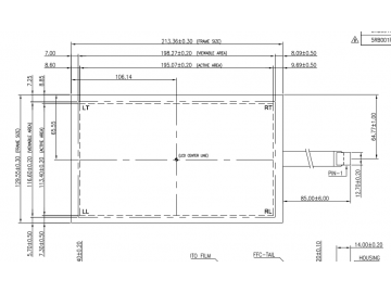 万达8.9寸高温五线电阻屏  F+G 工业/医疗/军工电阻触摸屏