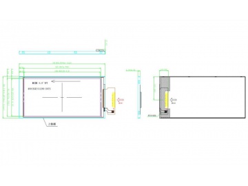 6.8寸480*1280, 450亮度, 40pins MIPI接口, INC9706, 路为液晶模组