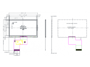 4.3寸, 800*480, 2000亮度, 40pins, TTL接口, EK79016AB2/EK73217, 路为液晶模组