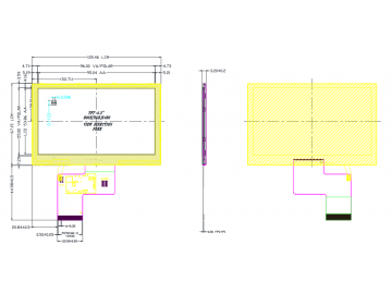 4.3寸, 800*480, 2000亮度, 40pins, TTL接口, 路为液晶模组