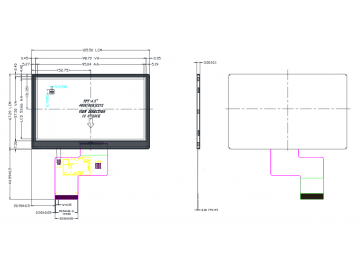 4.3寸, 480*272, 250亮度, 40pins, TTL接口, ST7282, 路为液晶模组