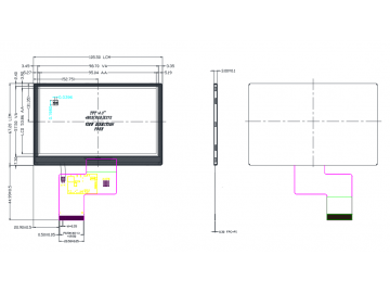 4.3寸, 480*272, 300亮度, 40pins, TTL接口, ST7282, 路为液晶模组