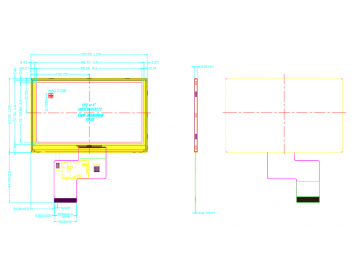 4.3寸, 480*272, 300亮度, 40pins, TTL接口, NV3047, 路为液晶模组
