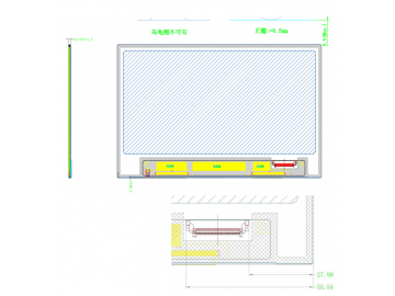 10.1寸, 1280*800, 330亮度, 40pins,  LVDS, 路为液晶模组