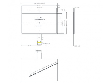 10.1寸, 1024*600, 200亮度, 50pins, TTL接口, 路为液晶模组