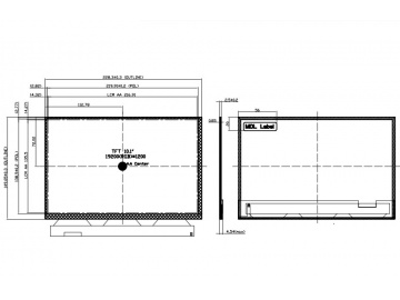 10.1寸, 1920*1200, 320亮度, 45pins, LVDS, 路为液晶模组