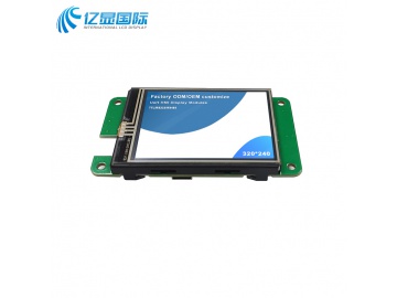 亿显国际 2.4寸串口显示屏, 320*240, TTL/UART接口, HMI, UI图形设计（工业、家电、玩具、医疗类用TFT液晶显示屏）
