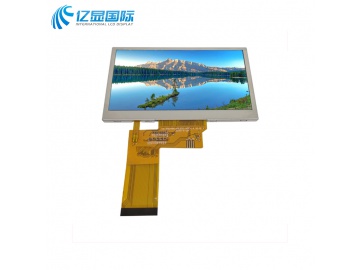 亿显国际 4.3寸800*480 600亮度, IPS液晶显示屏, 不带触摸屏 40PIN, 24bit, RGB ST7262E4（工业、家电、玩具、医疗类用TFT液晶显示屏）