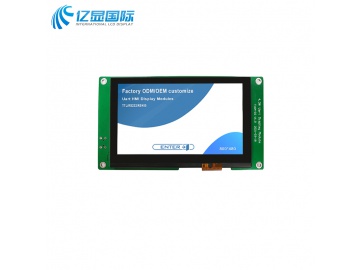 亿显国际 4.3寸串口显示屏, 800*480, IPS, 电容触摸 TTL/UART接口, HMI, UI图形设计（工业、家电、玩具、医疗类用TFT液晶显示屏）
