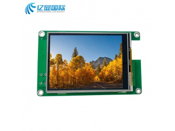 亿显国际 2.8寸串口显示屏, 电阻触摸, 320*240, TTL/UART接口, HMI, UI图形设计（工业、家电、玩具、医疗类用TFT液晶显示屏）