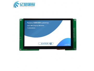 亿显国际 7.0寸串口显示屏, 电容触摸, 1024*600, IPS, TTL/UART接口, HMI, UI图形设计（工业、家电、玩具、医疗类用TFT液晶显示屏）