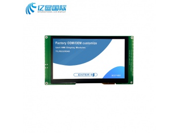 亿显国际 7.0寸串口显示屏, 电容触摸, 800*480, TTL/UART接口, HMI, UI图形设计（工业、家电、玩具、医疗类用TFT液晶显示屏）