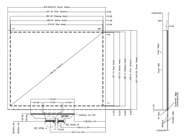 19英寸AMT 电容式触摸屏P3027-A20, PCAP TP P3027-A20, 数字化, 工业控制系统