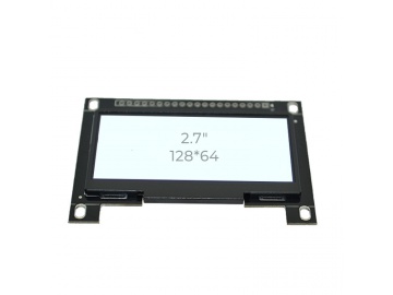 2.7寸OLED绿、黄、白光定制模组 128*64 8080并口 SPI 14PINS SPD0301 PMOLED显示屏