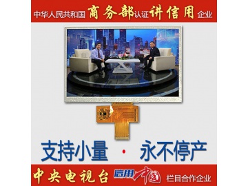 7.0寸, 1024*600, 650亮度, 40pins, LVDS接口, EK73215&EK79001, 工控医疗LCD模块