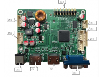 1920*1080 全国产图像视频驱动板, 显示驱动板 。可提供国产BOM和国产化证明清单 支持1路VGA+2路HDMI或DVI输入, LVDS输出。自带背光驱动恒流源。