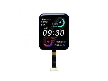 1.65寸AMOLED液晶屏348*442 QSPI接口300亮度智能手表OLED显示屏