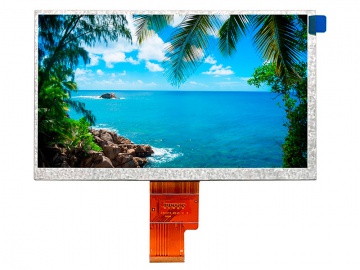 7寸, 1024*600, 1000亮度, 5.7厚度, 40pins, LVDS, EK79001HK, IPS宽温高亮液晶模组