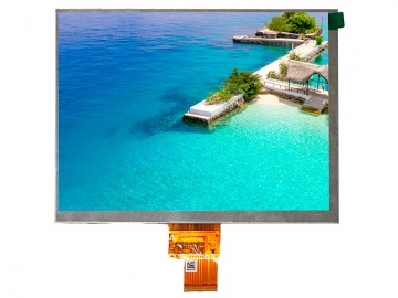 8寸1024x768 IPS液晶模组, 250亮度, 40pins LVDS