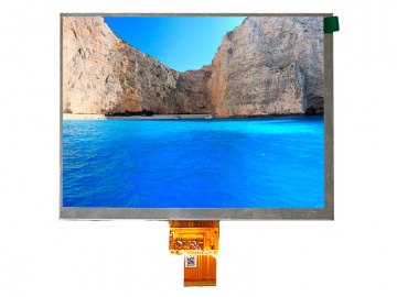 8寸, 1024*768, 300亮度, 40pins , LVDS I/F, IPS超薄工控液晶模组, 可替群创HJ080NA-01E, HJ080IA-01F, HJ080NA-04L