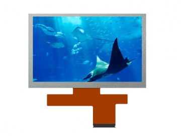 7寸800亮度IPS工控屏, 480*272, 60pin FPC, TTL