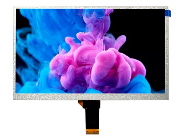 10.1寸, 1024*600, 1200亮度, 40pins, LVDS, 4.6厚度, IPS工控液晶模组