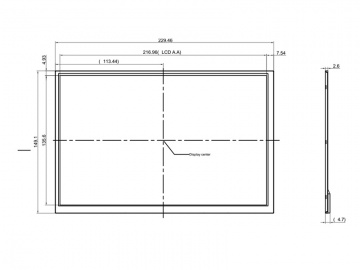 10.1寸320亮度IPS工控屏, 1280*800, 40PIN LVDS