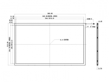 15.6寸350亮度IPS工控屏, 1920*1080, 40PIN LVDS