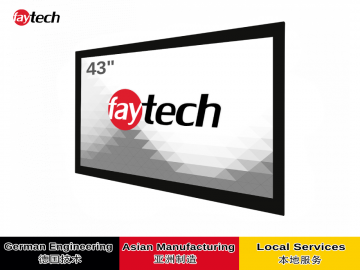 飞帆泰43寸开放式电容触摸显示器 3840x2160 1000亮度 全贴合技术, 表面防眩光, 10指多点触控, USB触控接口, 易集成, 支持Windows /Android/Linux/mac系