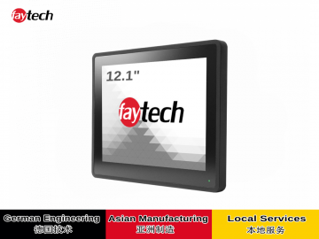 飞帆泰12.1寸电容触摸显示器 1920x1080 全贴合技术, 表面防眩光, 10指多点触控, USB触控接口, 支持Windows /Android/Linux/mac系统, 正面IP65, 背面